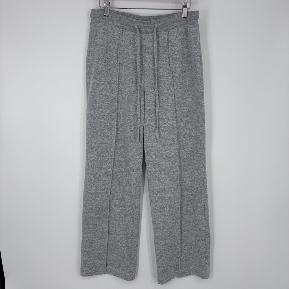 Haven Well Within Pants Womens M Gray Wide Leg Knit Cozy Lounge Sweatpants